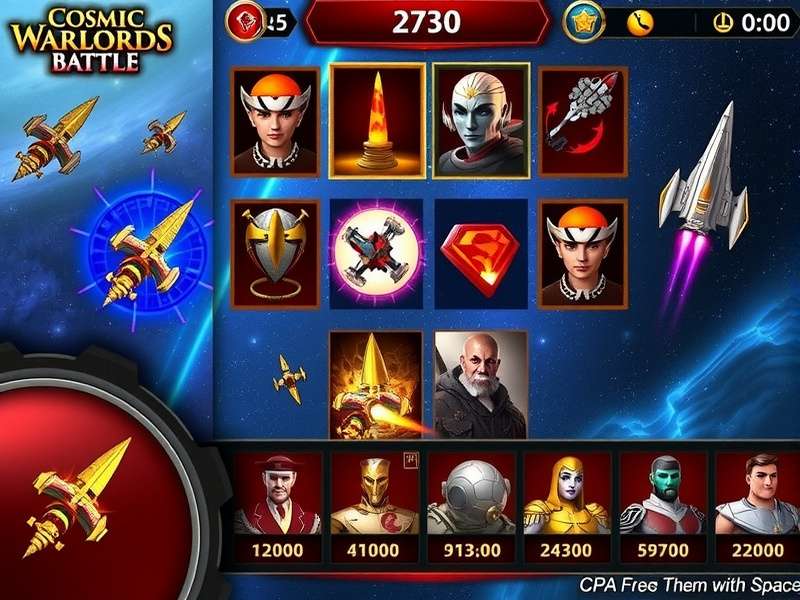 Cosmic Warlords Battle Game Screenshot